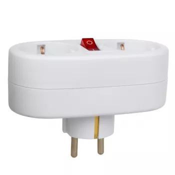 Stopcontactsplitter MACLEAN MCE338 F — type F, 2 stopcontacten, 2×16A met zekeringautomaat