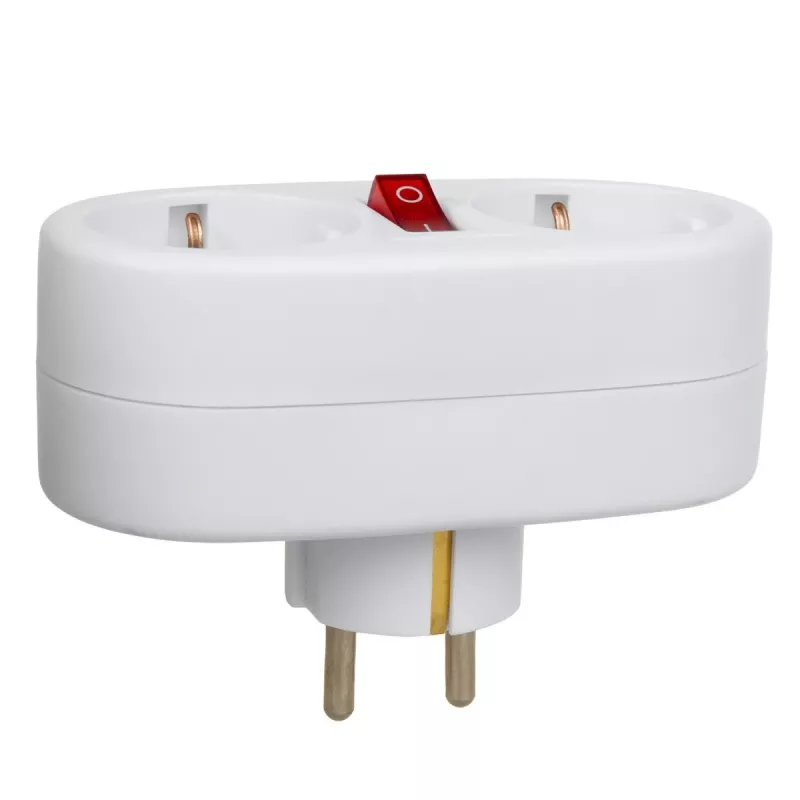 Stopcontactsplitter MACLEAN MCE338 F — type F, 2 stopcontacten, 2×16A met zekeringautomaat