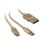 Akasa AK-CBUB42-12GL USB-kabel 1,2 m USB 2.0 USB A USB C/Micro-USB B goud (AK-CBUB42-12GL)