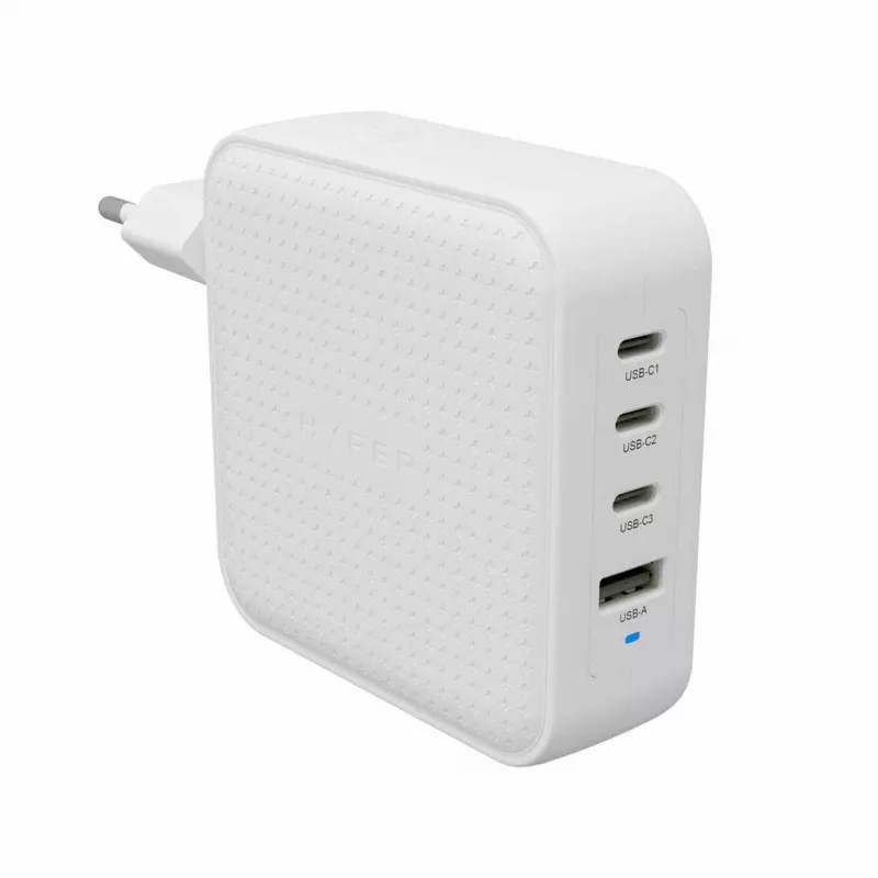 Hyper HyperJuice 100W USB-C GaN Reisoplader 3C+1A - Wit (HJ1002WHWWGL)