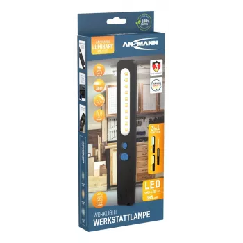 Inspectielamp ANSMANN WL390R LED, koel-/warmwit, 385 lm, LiPo 1200 mAh, IP20, zwart