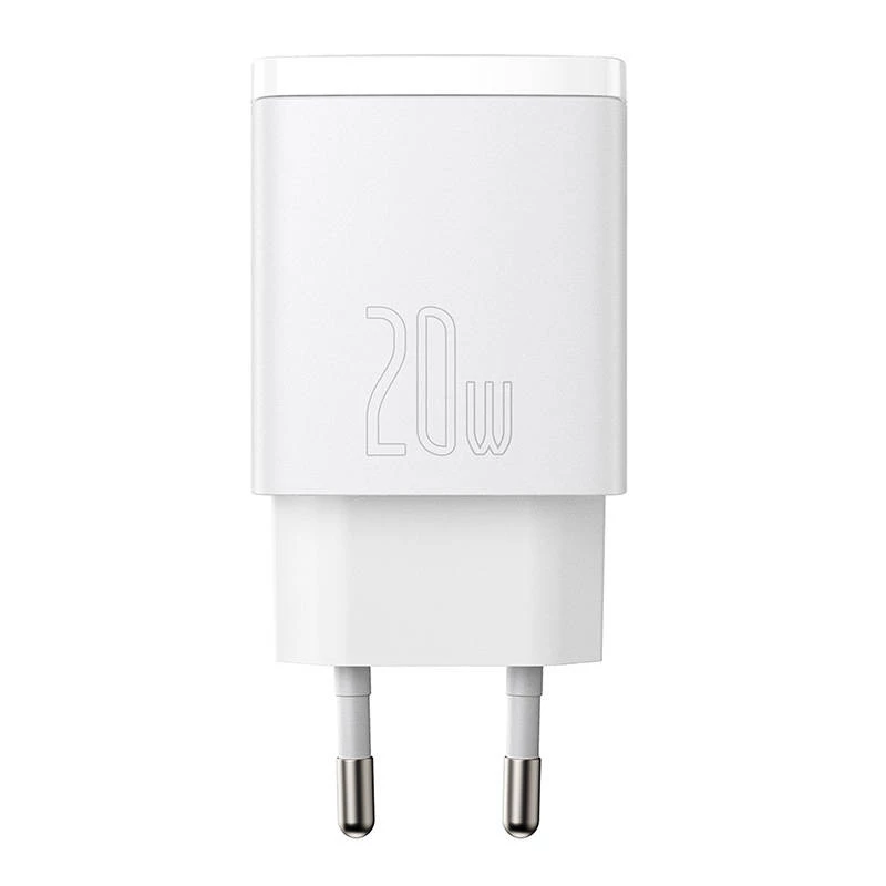 Wandlader Baseus Compact 1x USB-A + 1x USB-C 3A, compacte reisadapter