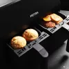 Heteluchtfriteuse Petra PT4750BLKVDEEU7, tweekamer, 3,7 L inhoud, zwart