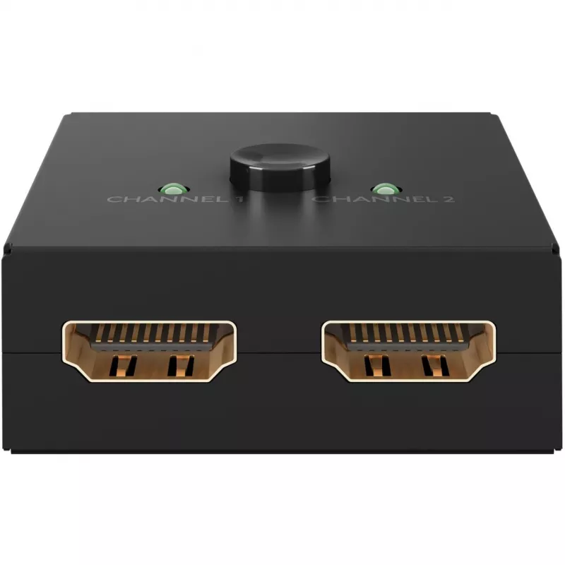 Goobay 58485 Handmatige HDMI-switch 2 naar 1, 4K 30 Hz, Zwart