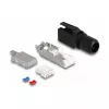 DeLOCK RJ45-stekker veldmontage Cat.6A zwart rechte connector