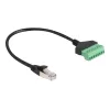 DeLOCK RJ45-kabel Cat.6 stekker naar klemmenstrookadapter 30 cm zwart groen