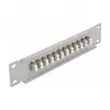 Glasvezel patchpaneel DeLOCK 10 inch 12 poorten LC duplex beige 1U grijs
