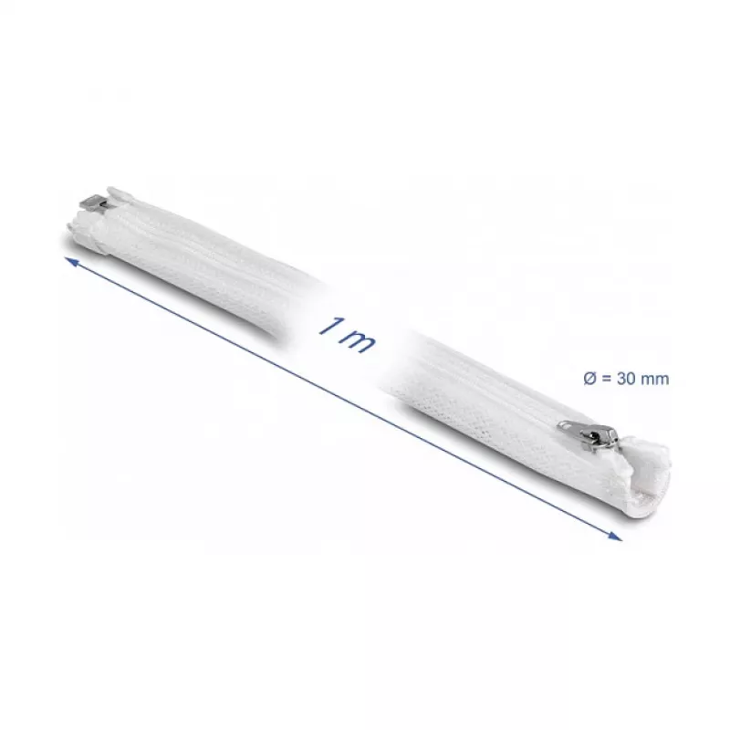 Gevlochten slang DeLOCK 20822 1 m x 30 mm wit