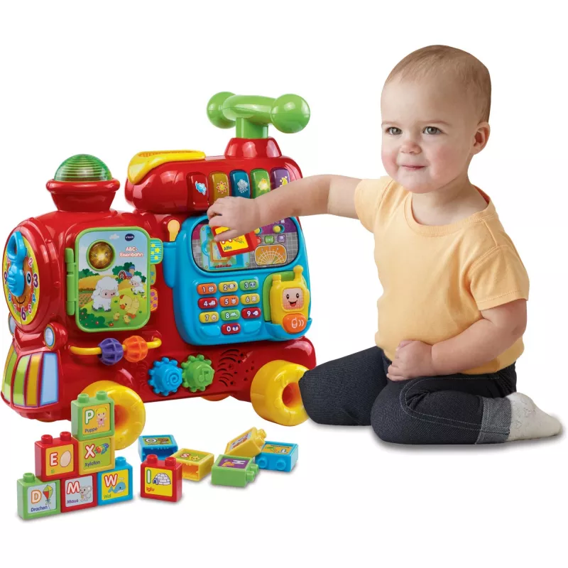 VTech Baby 80-181904 ABC-spoorweg, loopauto, 4 wielen, 12-36 maanden