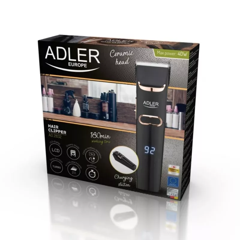 Adler AD 2832 draadloze haartrimmer, zwart