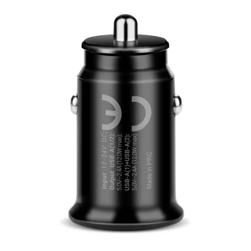 Auto-oplader everActive CC-25 — 2x USB-aansluitingen, 12W totaalvermogen, 12V–24V voertuigstroom