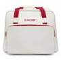Draagkoffer SINGER 25010000204 opbergruimte voor draagbare naaimachines, crème en rood, licht met handgreep