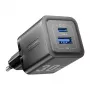 Vention FEQB0-EU indoor AC-snellader 30W, 1x USB-C, zwart — voor smartphone, tablet, smartwatch, koptelefoon