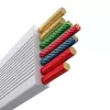 Sneloplaadkabel 3in1 Baseus Free2Draw USB-C naar USB-C/Lightning/Micro 100W, 1,1m (wit)