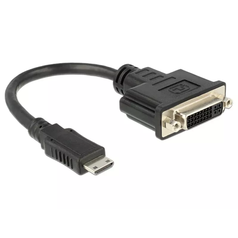 Videokabeladapter DeLOCK 65564 0,2 m HDMI type C naar DVI-D zwart
