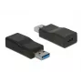 Kabeladapter DeLOCK 65696 USB 3.1 Gen 2 Type-A naar Type-C zwart