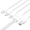 USB 2.0 A naar 3-in-1 3A kabel Vention CTPWG 1,5 m wit