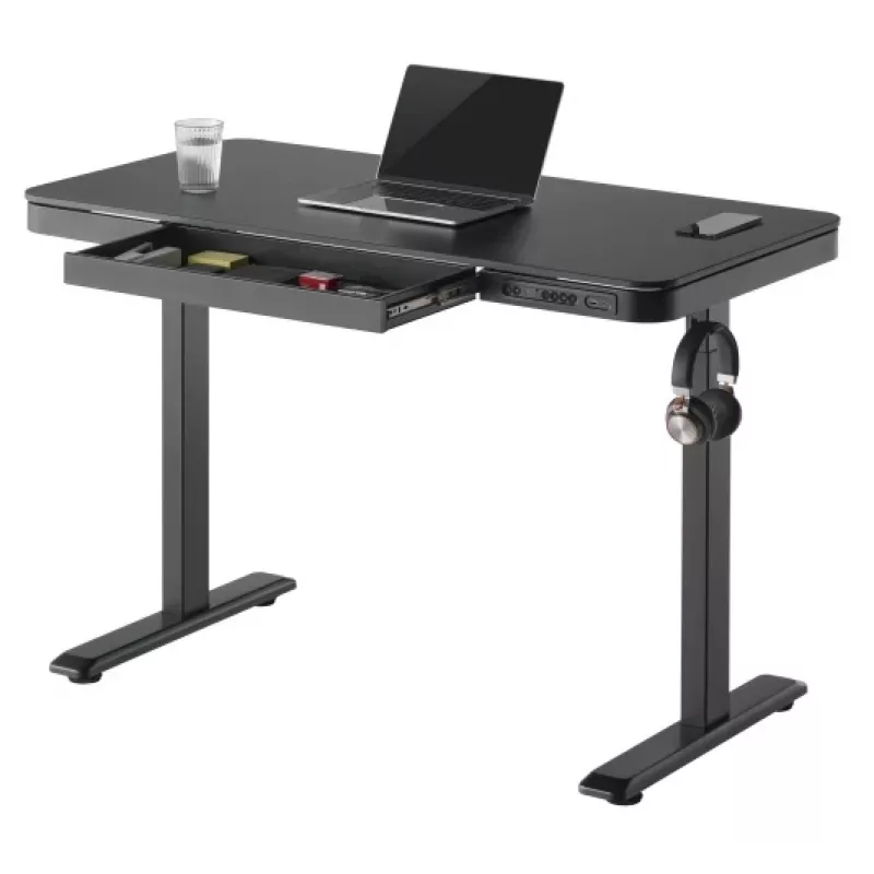 In hoogte verstelbaar bureau Up Up Balder II zwart