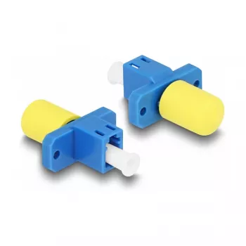 DeLOCK hybride koppeling voor optische vezels, LC simplex bus naar ST simplex bus, blauw