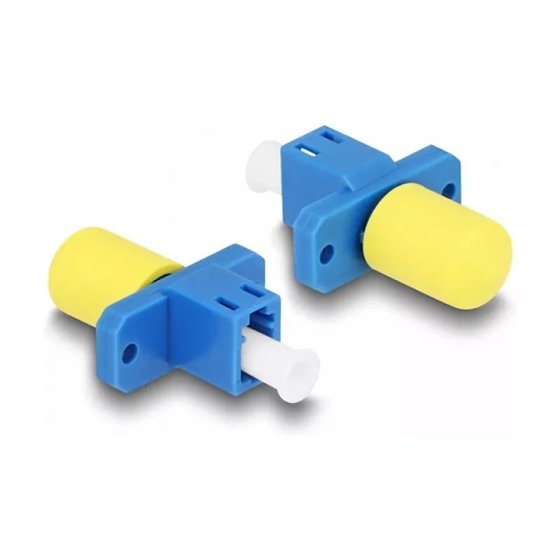 DeLOCK hybride koppeling voor optische vezels, LC simplex bus naar ST simplex bus, blauw