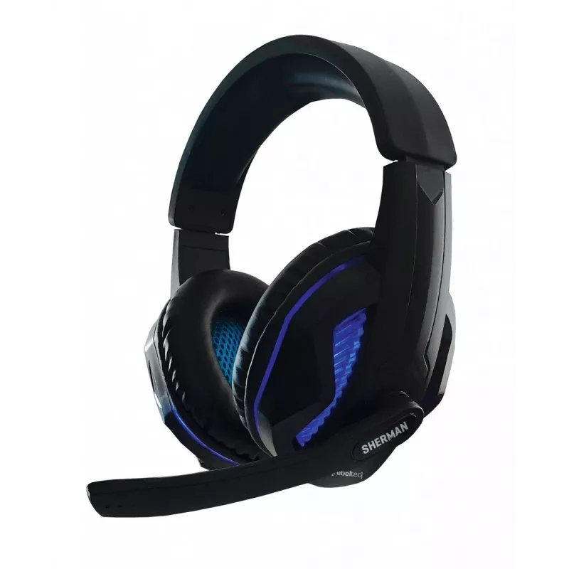 Toetsenbord muis inclusief Rebeltec SHERMAN gaming USB QZERTY Engels zwart