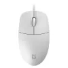 Bedrade muis DEFENDER AZORA MB-24 — ambidextreuze optische USB-muis, 1200 dpi, 3 resolutiemodi, wit, 109×86×34 mm
