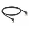 Netwerkkabel DeLOCK RJ45 Cat.6A S/FTP slank 90° omhoog 1m zwart