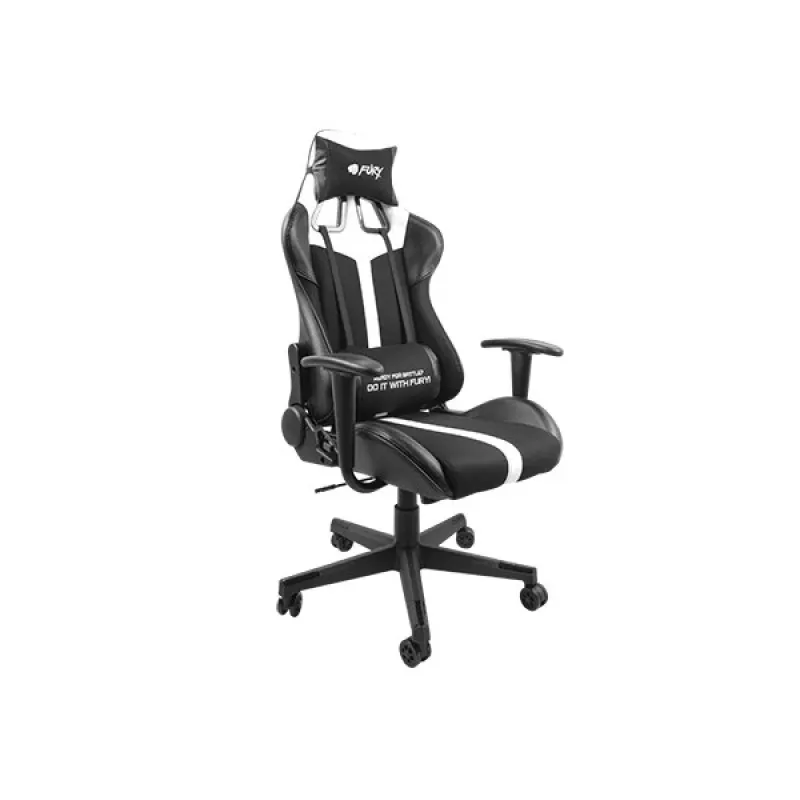 FURY Avenger XL universele gamingstoel gevoerde zitting zwart, wit