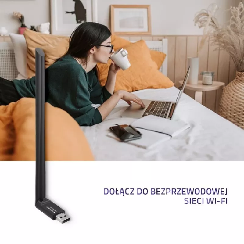 Netwerkkaart Qoltec 57001 WLAN 150 Mbit/s