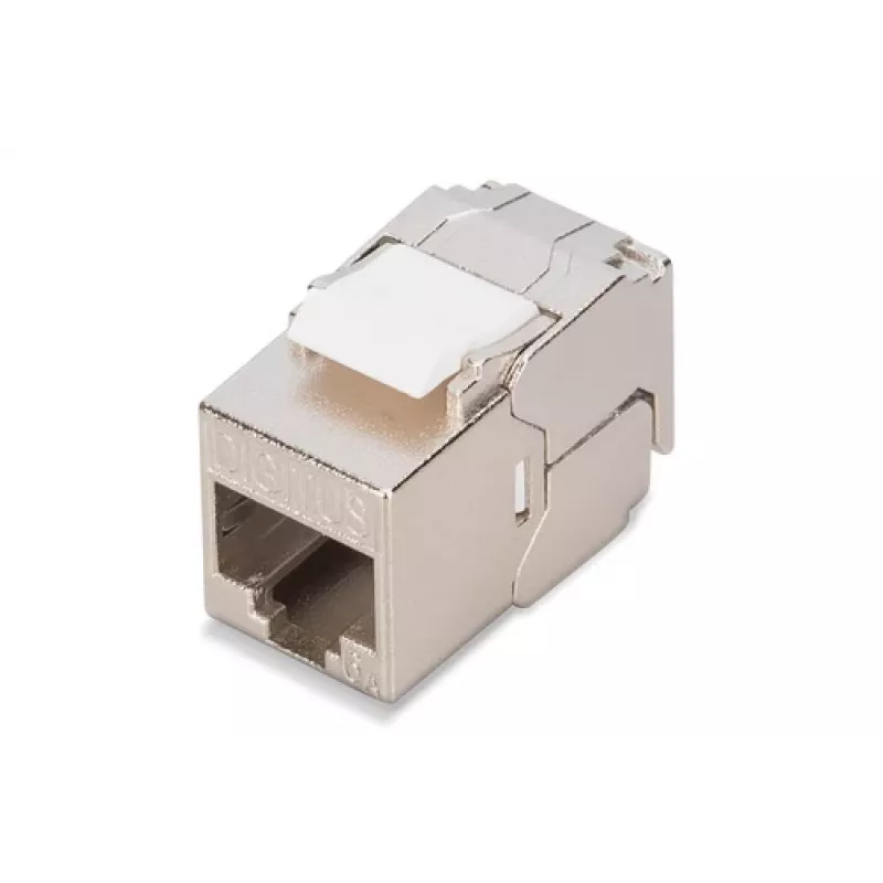 Keystone-module Digitus CAT 6A RJ-45 afgeschermd zilver 1 stk.