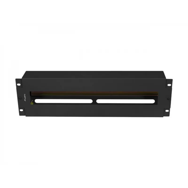 Lanberg AK-VDP103-B 19-inch 3U spanningsverdeelpaneel met DIN-rail TS-35, zwart