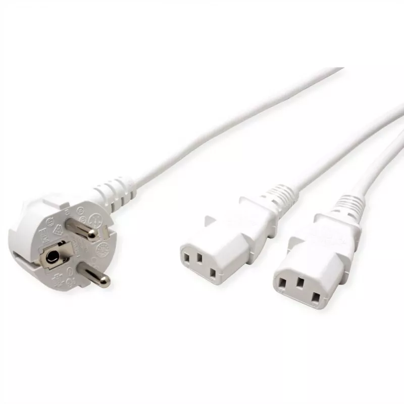 ROLINE 19.08.1023 netsnoer wit 2 m CEE7/7 IEC C13 (19.08.1023)