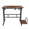 Maclean mobiele laptoptisch, zwart, 80x60 cm, max. 50 kg, in hoogte verstelbaar 67-115 cm, MC-124 B