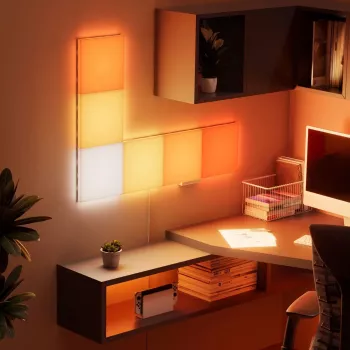 LED-paneellamp Nanoleaf N8100K02-6BS – vierkant RGB, 6 stuks, AC 100–240 V, wandmontage