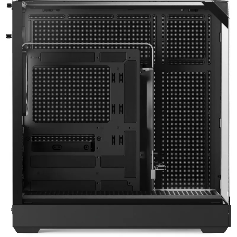 Tower-behuizing APNX V2 met drie geharde glaspanelen, zwart