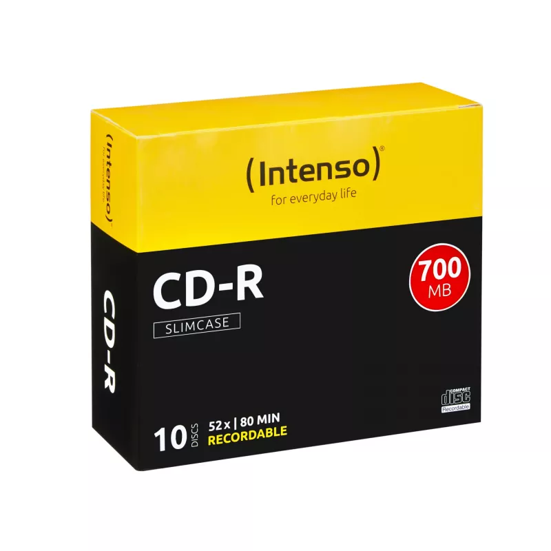 Intenso - 10 x CD-R - 700MB (80 min) 40x - Slim Jewel Case - opslagmedium (1001622)