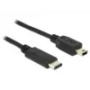 USB-kabel DeLOCK 83603 USB 2.0 1m USB C Mini-USB B zwart