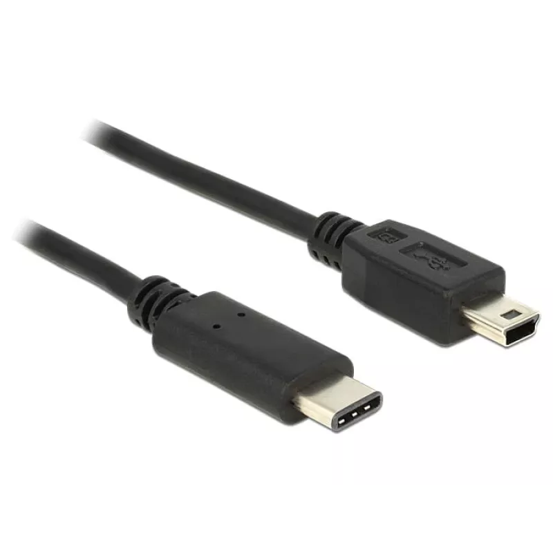 USB-kabel DeLOCK 83603 USB 2.0 1m USB C Mini-USB B zwart