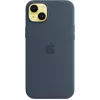 Silicone Case Cover Apple iPhone 14 Plus MagSafe stormblauw