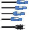 Netkabel EUROLITE P-Con 1-4 3x2,5mm² — voeding-splitterkabel voor de stroomvoorziening van meerdere apparaten