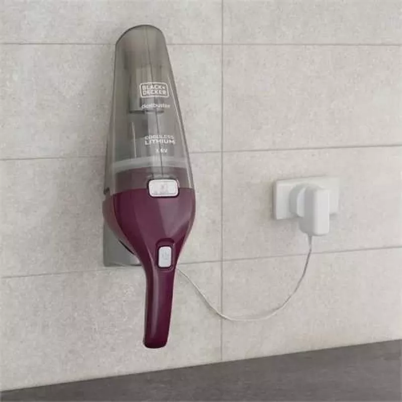 Black & Decker NVC115W handstofzuiger grijs, paars zonder zak