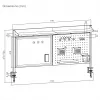 Bureaubladscheiding ergo office ER-301 W – 1116 mm brede stalen privacywand met magneetbord, wit, max. belasting 10 kg