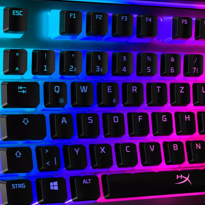 HyperX Pudding Keycaps – volledige toetsenset – ABS – zwart (DE-layout) – toetsenbord-keycaps – ABS – zwart