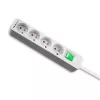 Verlengsnoer Qoltec 50288 1,8 m 4 stopcontacten binnen wit