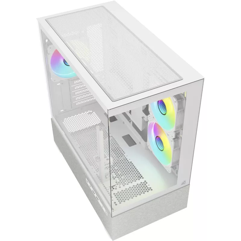 Sharkoon MK7 ARGB mATX behuizing 2xglas wit