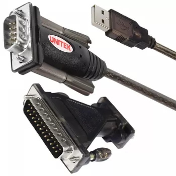 UNITEK Y-105A seriële kabel zwart 1,5 m USB Type-A DB-9