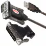 UNITEK Y-105A seriële kabel zwart 1,5 m USB Type-A DB-9