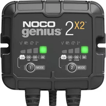 Acculader NOCO GENIUS2X2 4A 2-bank, 4A totaal, twee onafhankelijke uitgangen