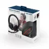 Bedrade gaming-headset GEMBIRD MHS-03-BKRD — binaural, omsluitend, 3,5 mm, 1,8 m kabel, rood/zwart