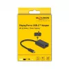 Adapter DisplayPort female naar USB Type-C male DeLOCK 4K PD 85W